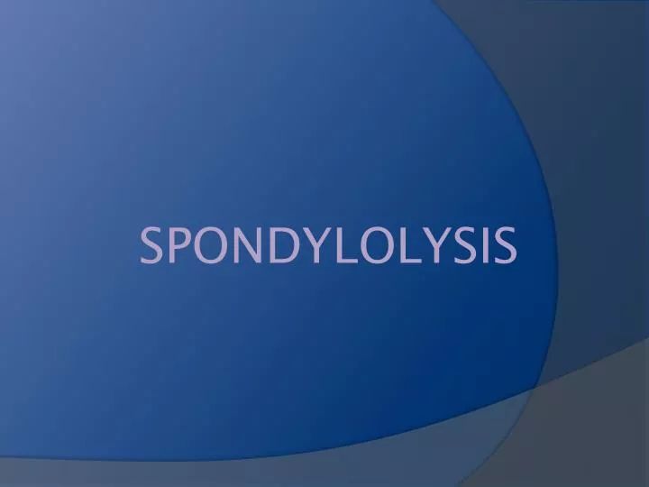 spondylolysis