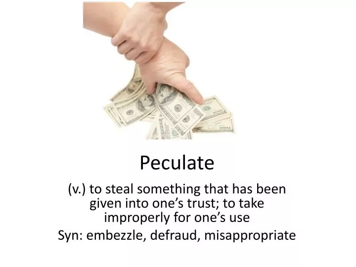 peculate