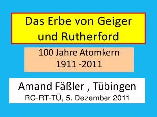 das e rbe von geiger und r utherford