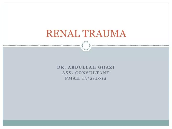 renal trauma