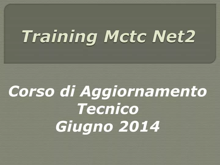 training mctc net2