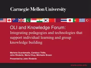 OLI and Knowledge Forum