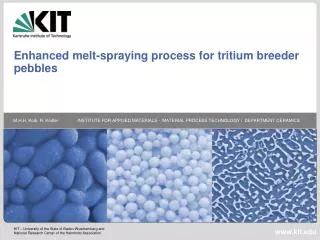 Enhanced melt-spraying process for tritium breeder pebbles