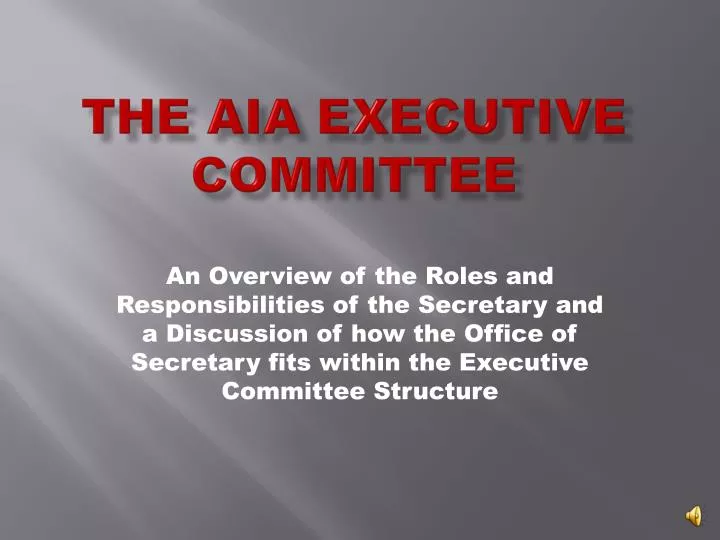 the aia executive committee