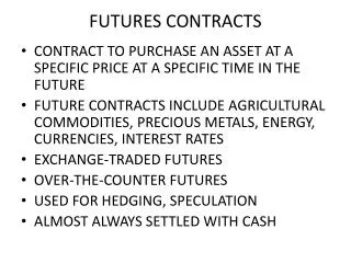 FUTURES CONTRACTS