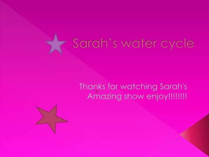 sarah s water cycle