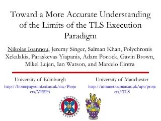 Toward a More Accurate Understanding of the Limits of the TLS Execution Paradigm