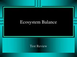 Ecosystem Balance