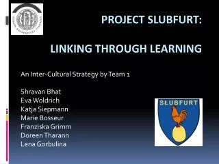 Project slubfurt : Linking through learning