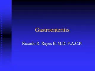 gastroenteritis