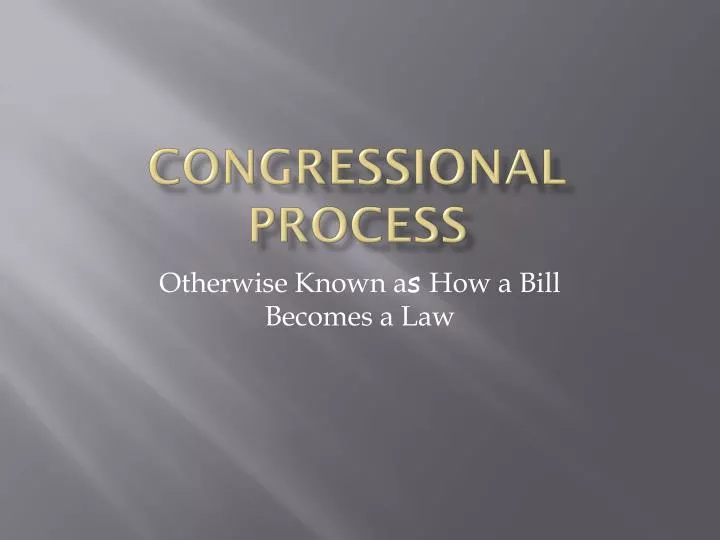 congressional process