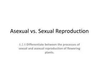asexual vs sexual reproduction