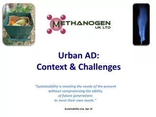Urban AD: Context &amp; Challenges