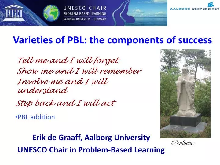 varieties of pbl the components of success