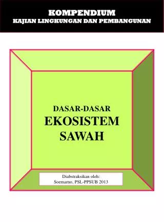 DASAR-DASAR EKOSISTEM SAWAH