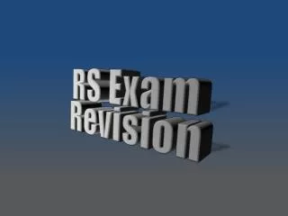 RS Exam Revision