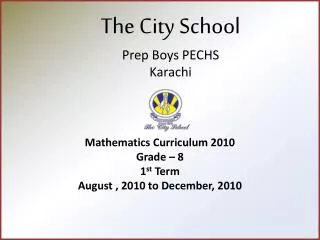 The City School Prep Boys PECHS Karachi