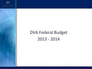 DVA Federal Budget 2013 - 2014