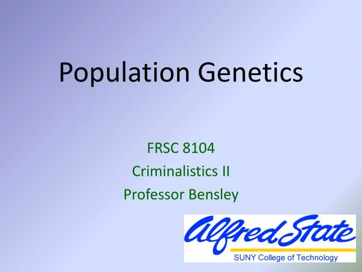 population genetics