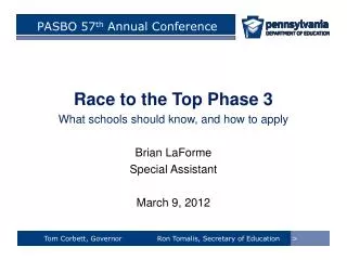 PASBO 57 th Annual Conference