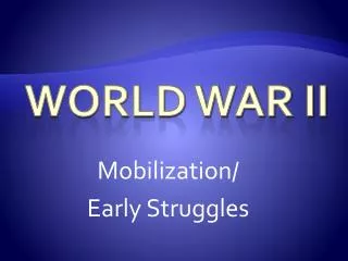 WORLD WAR ii