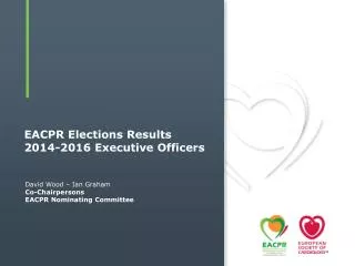 EACPR Elections Results 2014-2016 Executive Officers