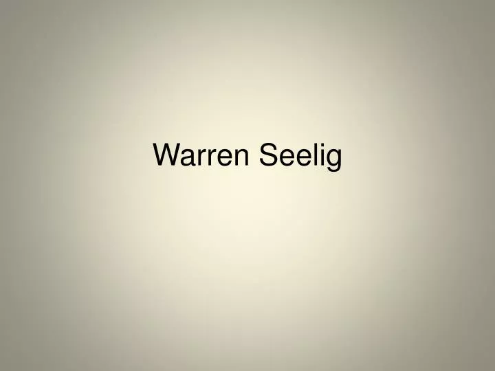 warren seelig