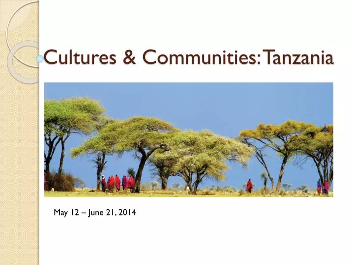 cultures communities tanzania