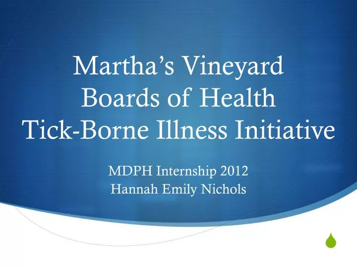 martha s vineyard boards of health tick borne illness initiative