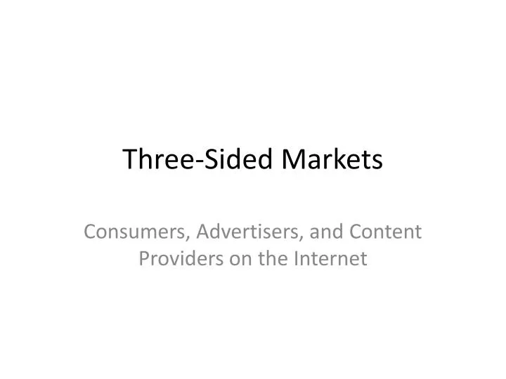 three sided markets