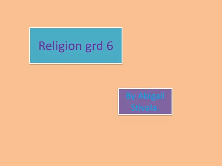 religion grd 6