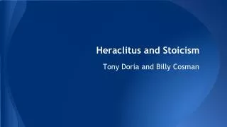 Heraclitus and Stoicism