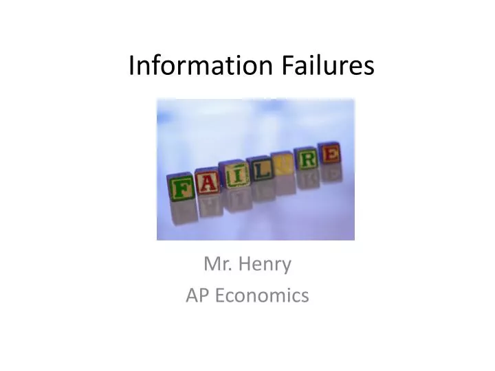 information failures
