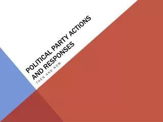 Political Party Actions and Responses
