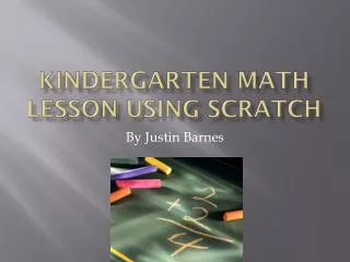 Kindergarten Math lesson using scratch