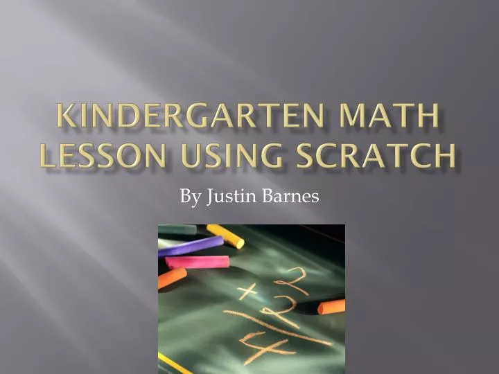 kindergarten math lesson using scratch