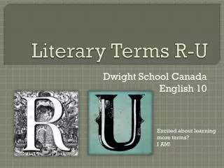 Literary Terms R-U