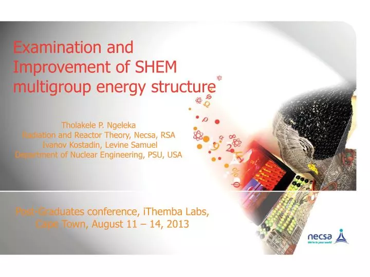 examination and improvement of shem multigroup energy structure