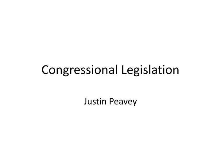 congressional legislation