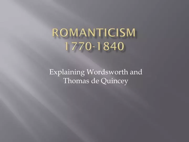 romanticism 1770 1840