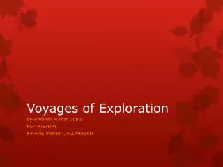 Voyages of Exploration