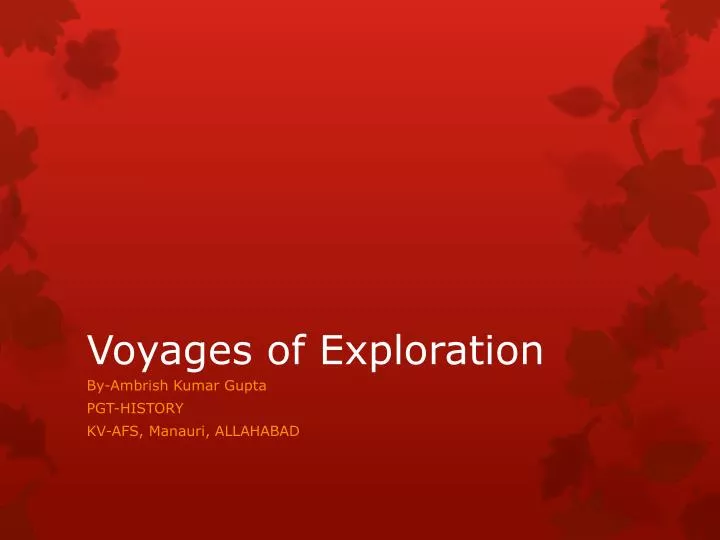 voyages of exploration