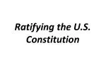 Ratifying the U.S. Constitution - slide 1