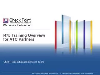 R75 Training Overview for ATC Partners