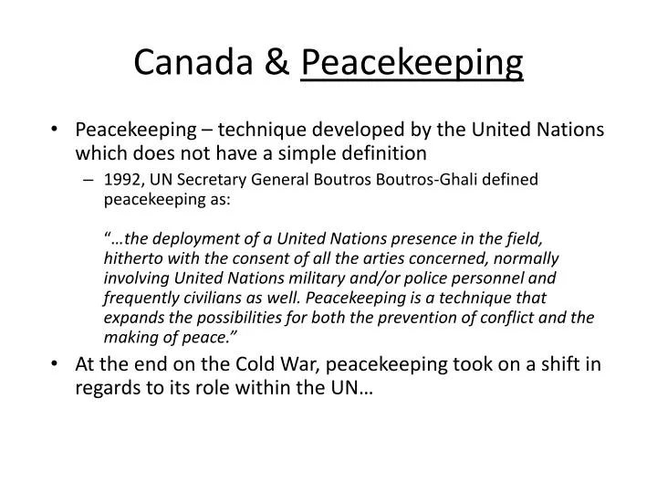 canada peacekeeping