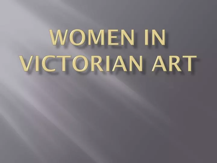 women in victorian art