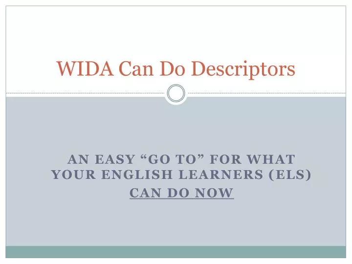 wida can do descriptors