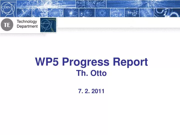 wp5 progress report th otto 7 2 2011