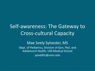 Self-awareness: The Gateway to Cross-cultural Capacity