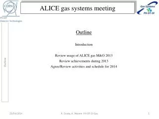 ALICE gas systems meeting